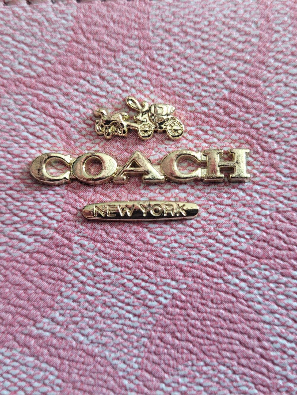 Coach Pink Signature Small Crossbody with Gold Hardware - Picture 2 of 8